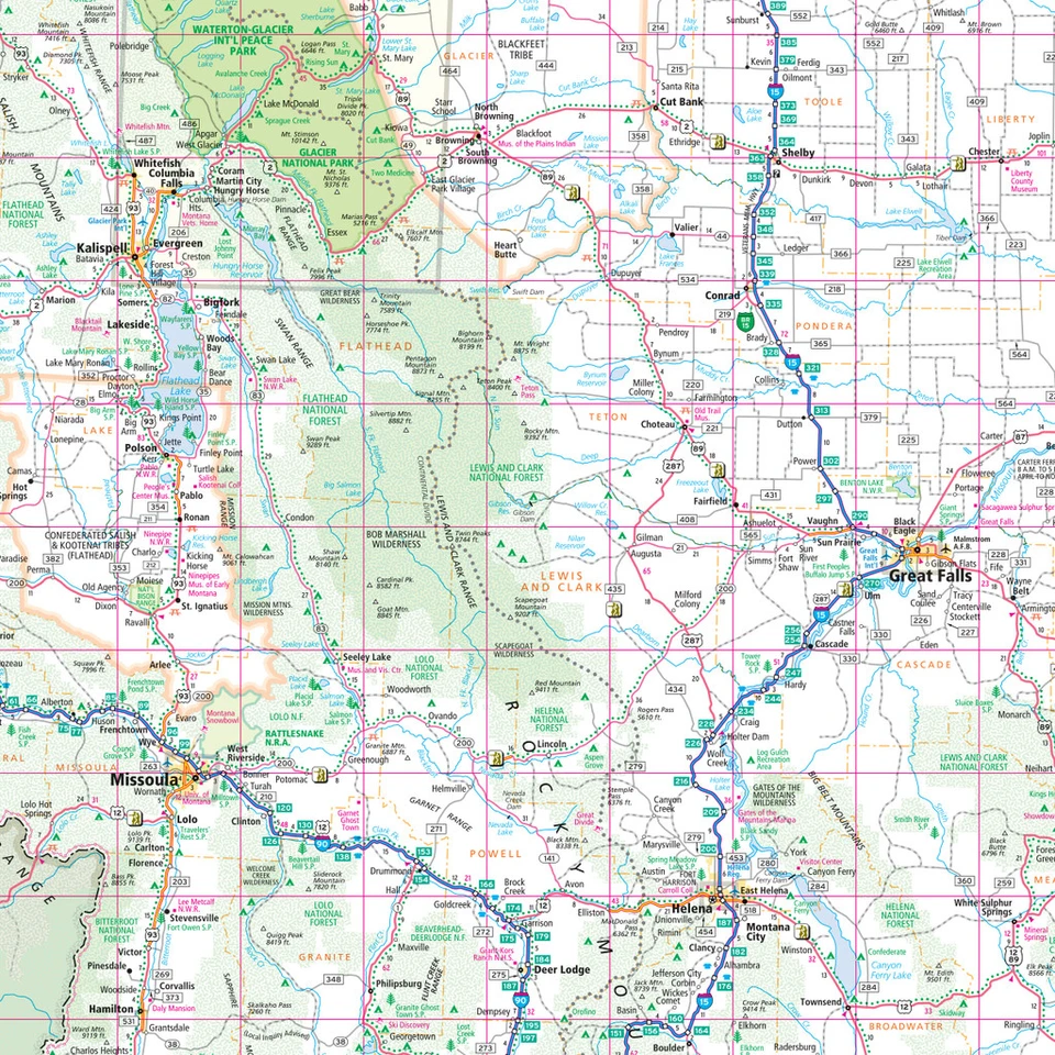 Easy-to-Read Montana/Wyoming State Map | Rand McNally Publishing