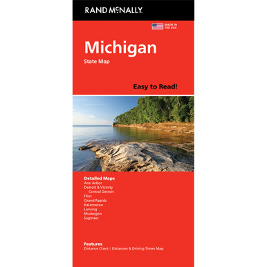 Easy-to-Read Michigan State Map | Rand McNally Publishing