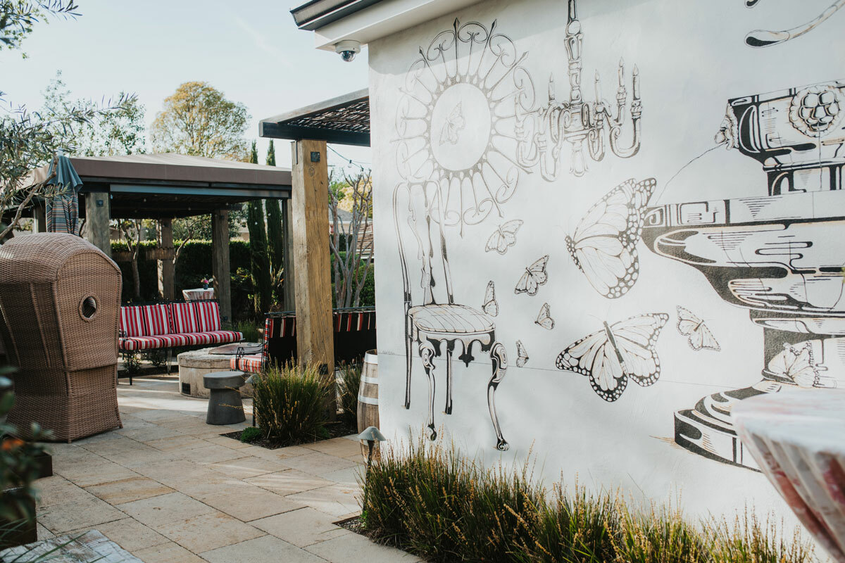View of the tasting outdoors