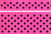 Neon Shocking Pink and Black Swiss Dots #706
