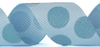 Topaz and Blue Glitter Polka Dot Ribbon #308