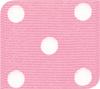 Pink & White Grosgrain Polka Dots