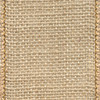 Natural Wired Edge Solid Burlap Ribbon.