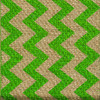 Green Burlap Zag Striped Ribbon