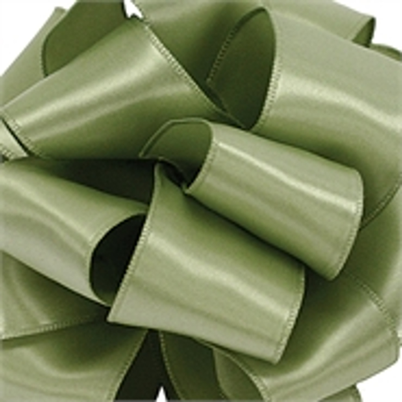 Spring Moss Wired Satin Ribbon