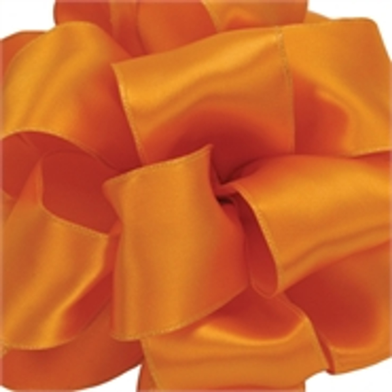 Orange Wired Satin Ribbon