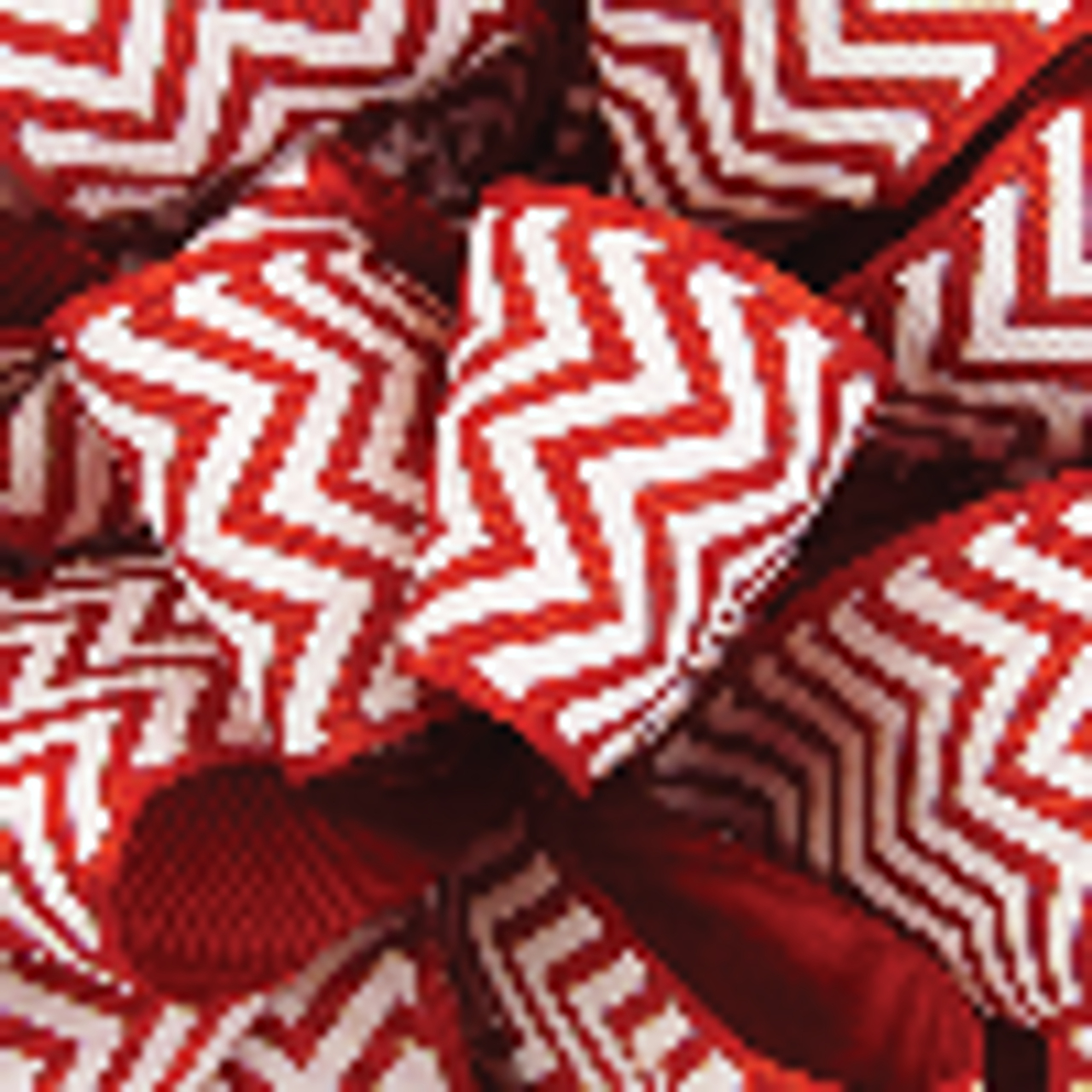 Red Grosgrain Chevron Ribbon