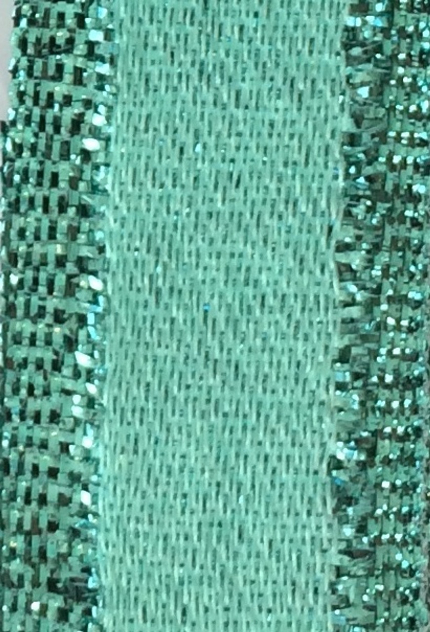 Aqua Metallic Ribbon - Stacie