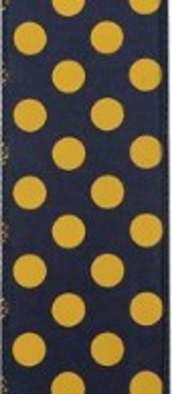 Navy and Yellow Dots 