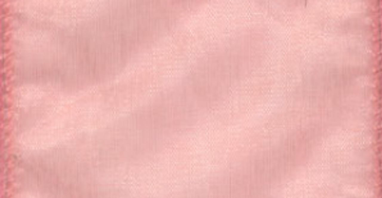 Dusty Rose Wired Chiffon Ribbon