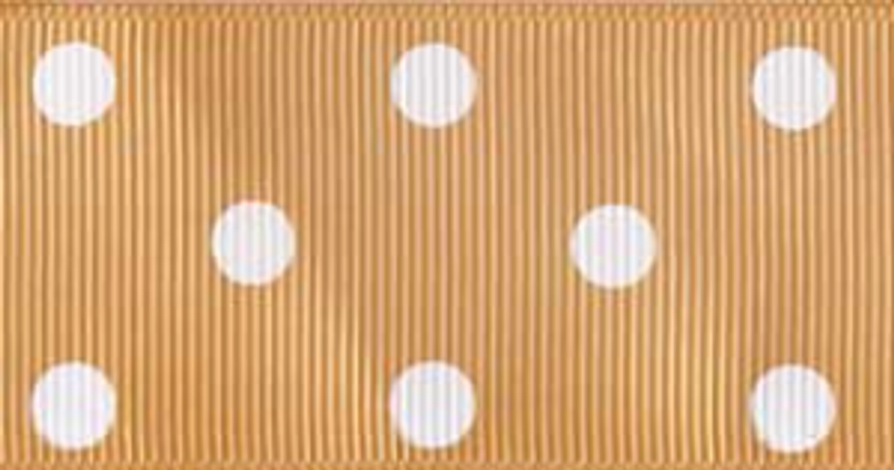 Raw Silk and White Polka Dots #826