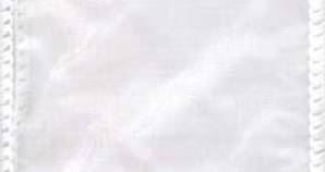 White Wired Chiffon Ribbon #601