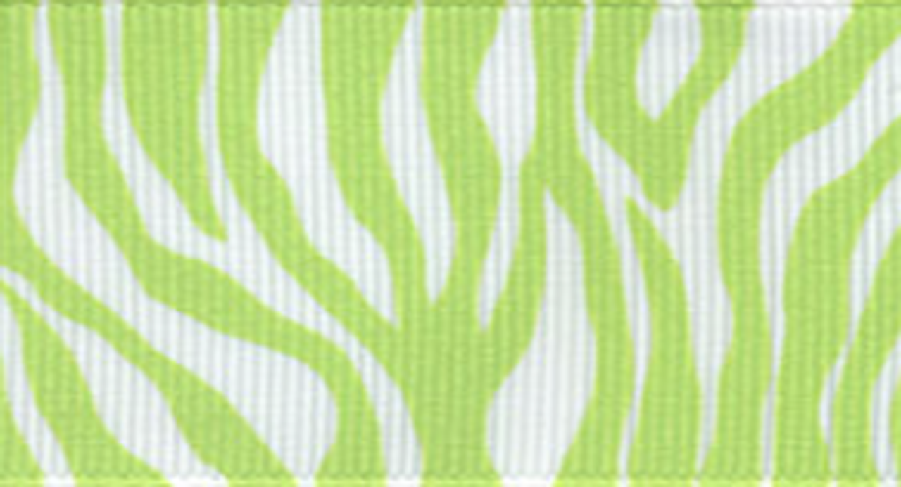 Lime Zebra Fest Grosgrain #502