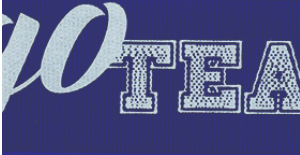 Go Team Navy Blue Printed Ribbon #624