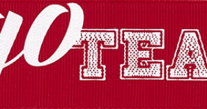 Go Team Wine Printed Ribbon #619