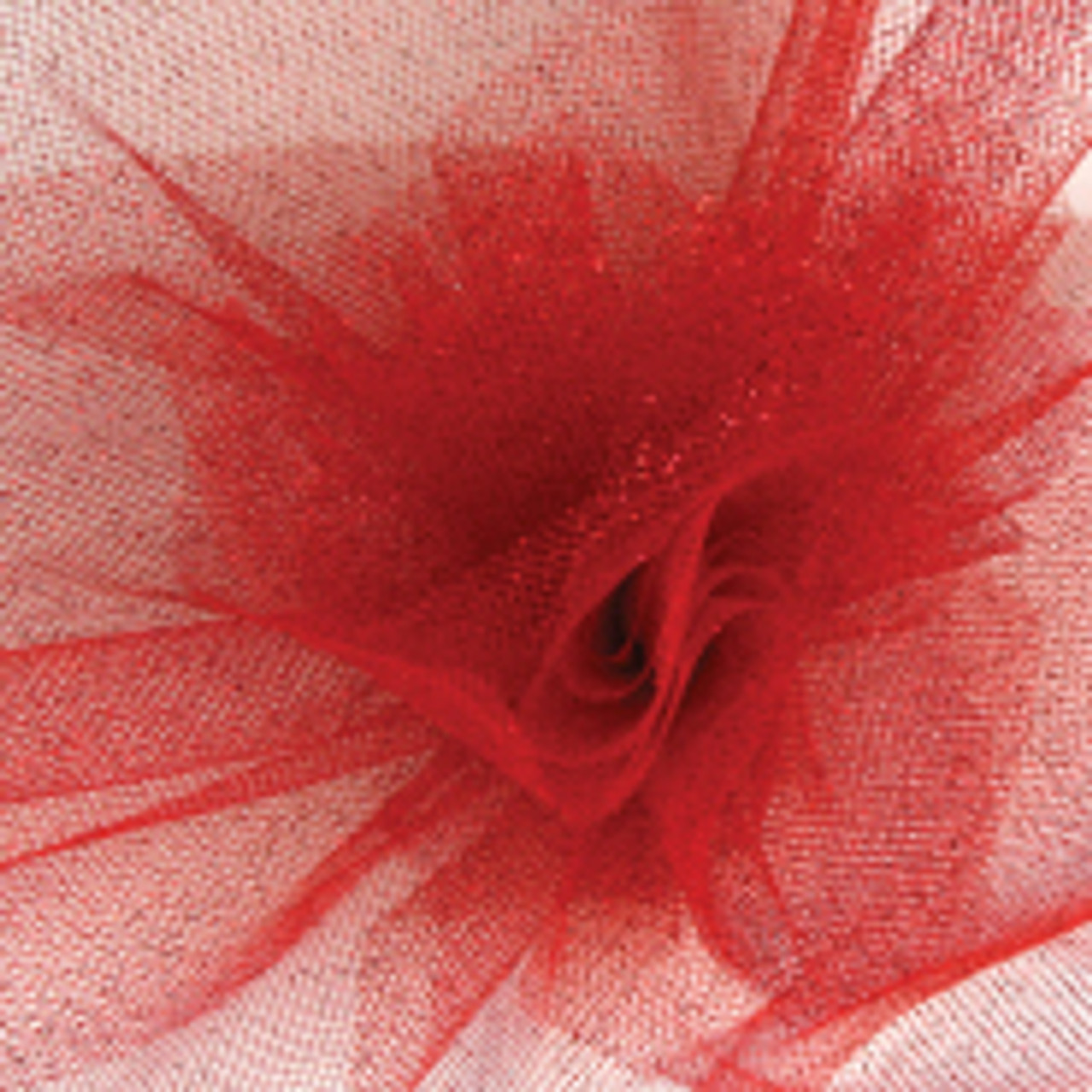 Sparkle Tulle Fabric - Red