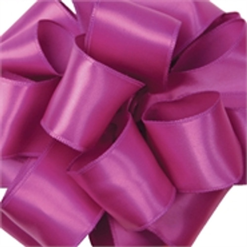 Fuchsia Wired Satin Ribbon