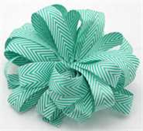 Kessie Twill Chevron Ribbon Green