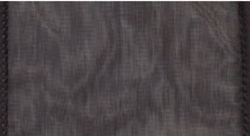 Black Wired Chiffon Ribbon #613
