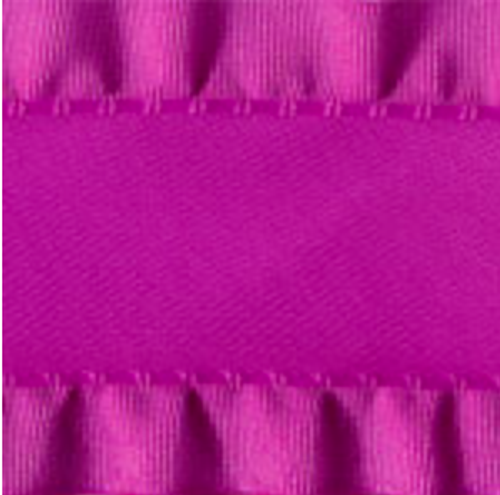 Fuchsia Double Ruffle Ribbon #606
