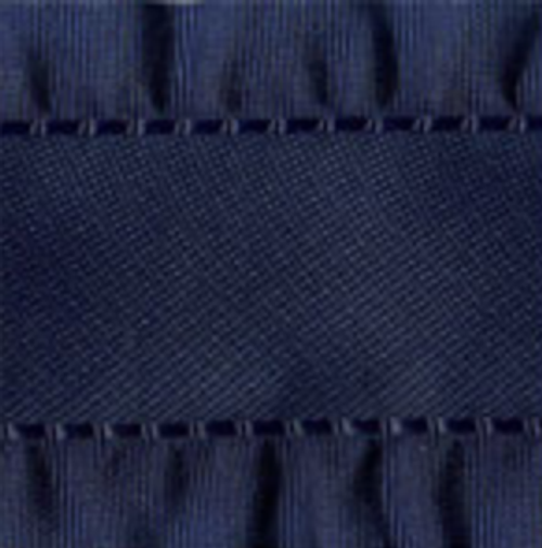 Navy Blue Double Ruffle Ribbon #624