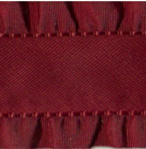 Wine Double Ruffle Ribbon #619