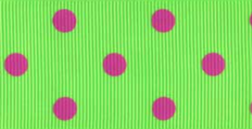 Lime and Hot Pink Polka Dots #556