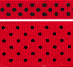 Red and Black Swiss Dots #709