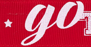 Go Team Red Printed Ribbon #609