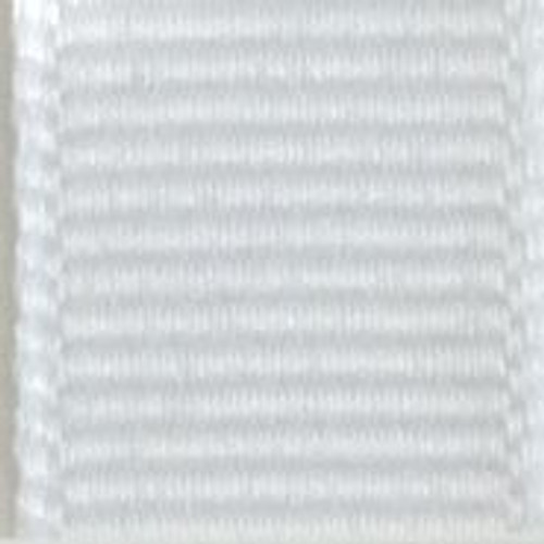 White Solid Grosgrain Ribbon