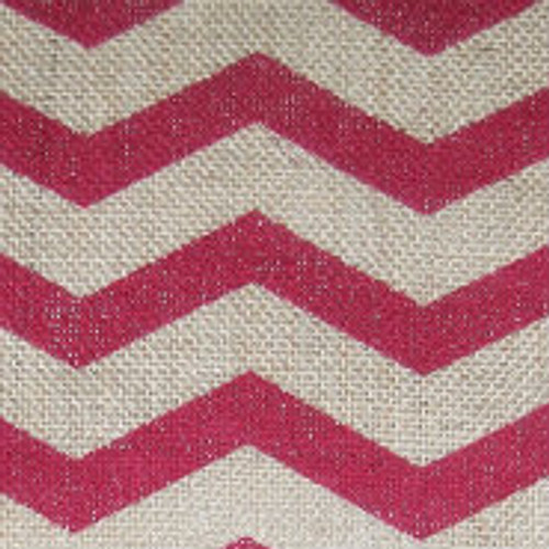 Red Chevron Burlap Ribbon