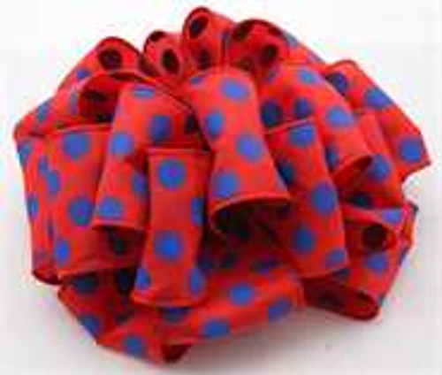 Blue and Red Dot Wired Ribbon