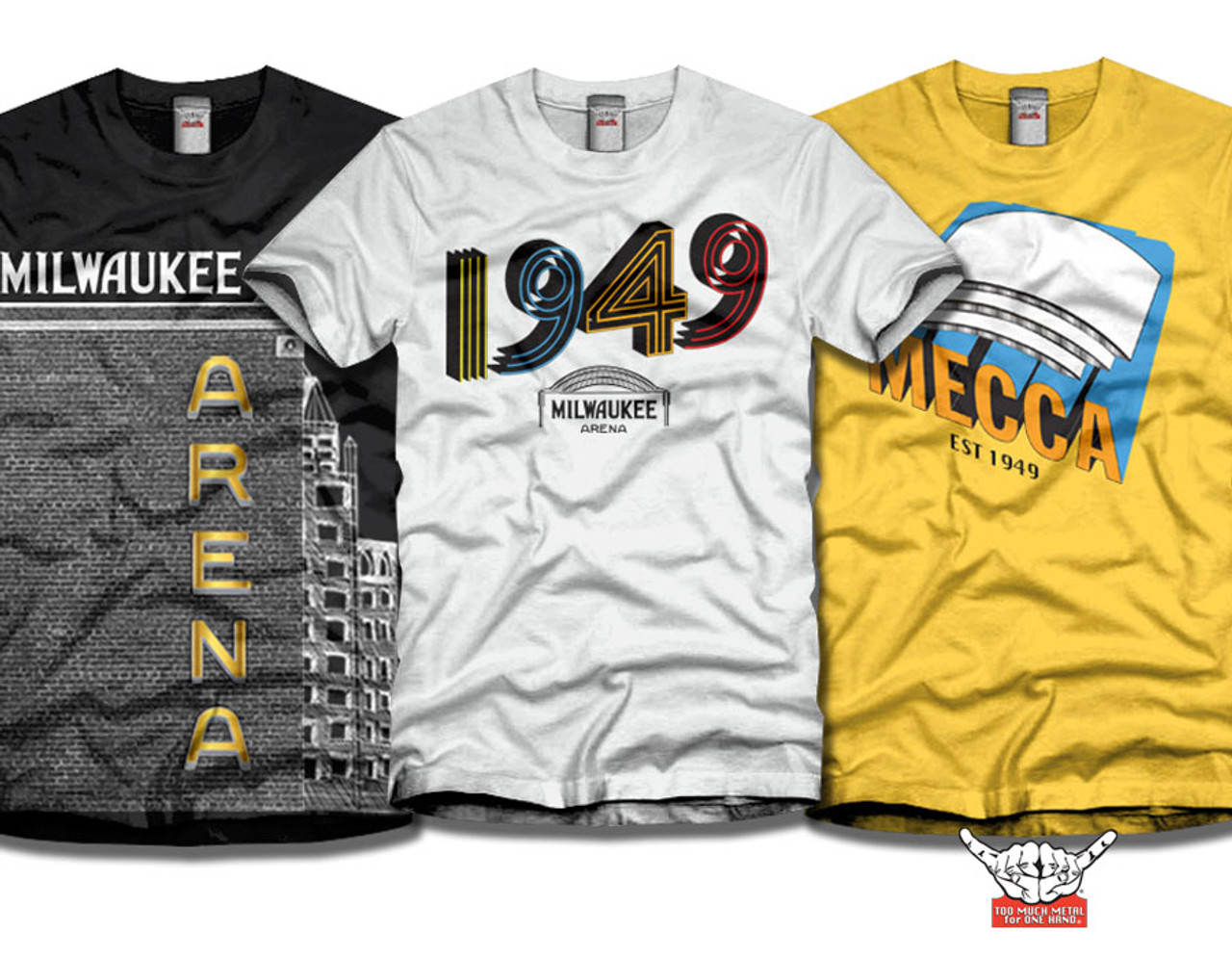 MECCA Arena Milwaukee Throwback T-shirts 