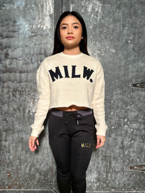 MILW Cream Cropped Crew