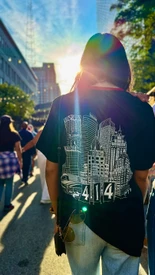 414 Premium Skyline Black t-shirt