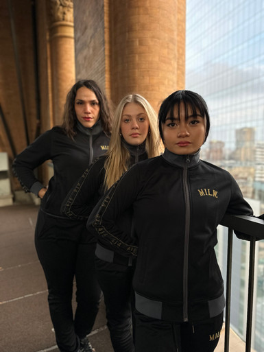 414 Track Jacket Black and Gold Women