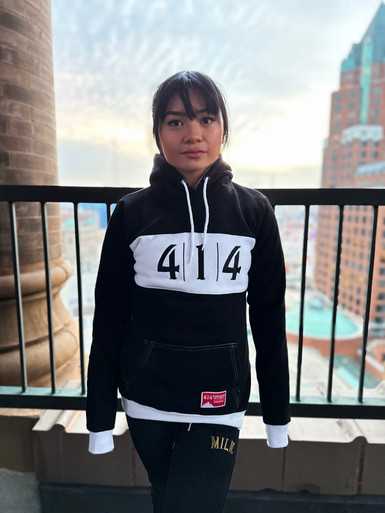 414 Milwaukee Basketball Crop Top Hoodie