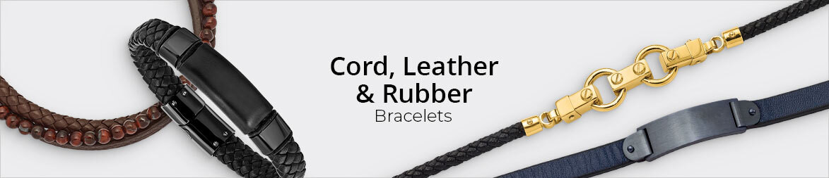 Cord, Leather & Rubber Bracelets