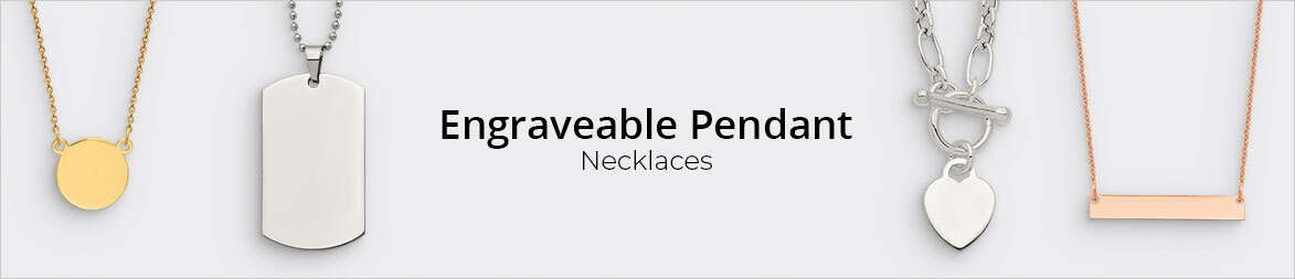 Engravable Pendants with Necklace