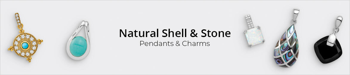 Natural Stone, Shell and Wood Pendants & Charms