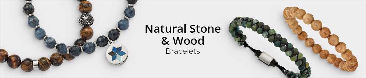 Natural Stone, Shell & Wood Bracelets