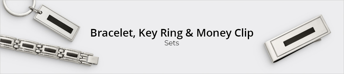 Bracelet, Key Ring and Money Clip Sets
