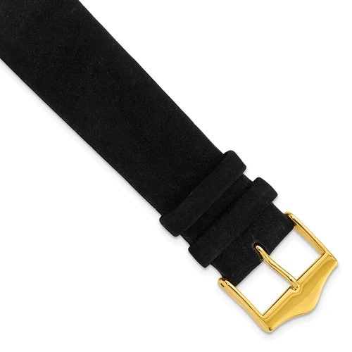 deBeer Black Suede Leather Watch Band