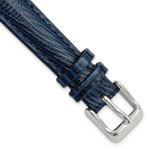 deBeer Navy Lizard-Grain Leather Watch Band BA204
