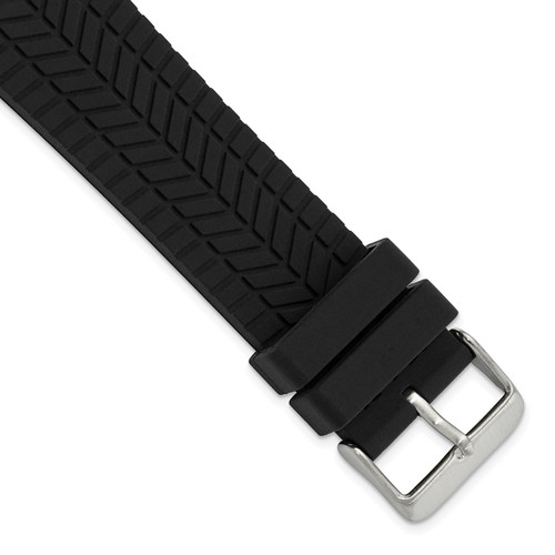 deBeer Black Silicone Rubber Watch Band BA212