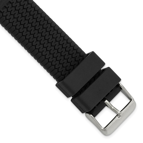 deBeer Black Silicone Rubber Watch Band BA213