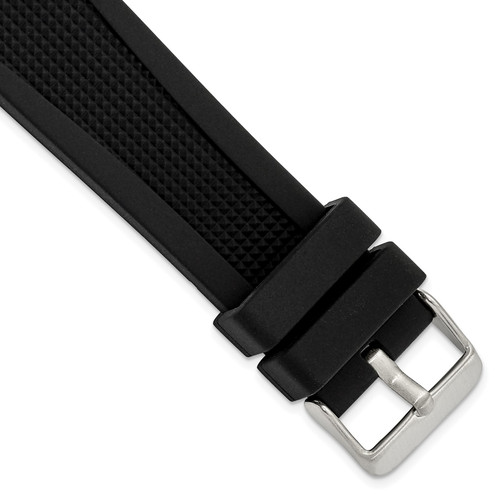 deBeer Black Silicone Rubber Watch Band BA216