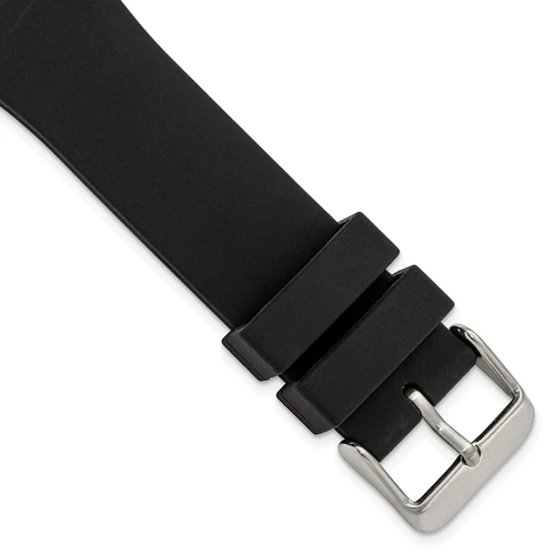 deBeer Black Silicone Rubber Watch Band BA217