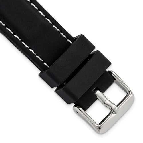 deBeer Black Silicone Rubber Watch Band BA404