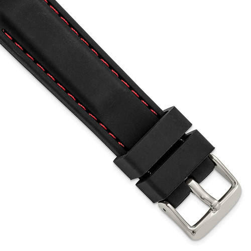 deBeer Black Silicone Rubber Watch Band BA407